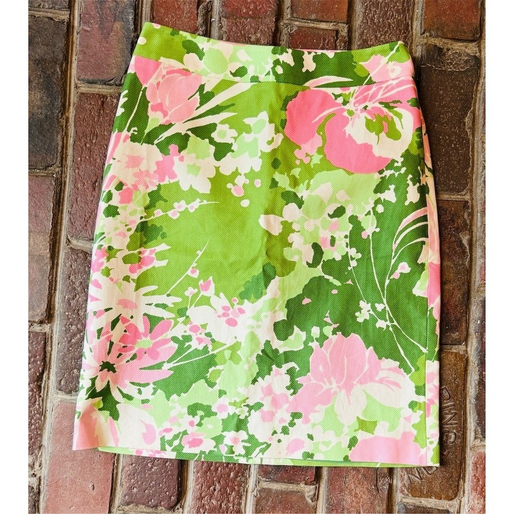 Talbots Womens Floral Pencil Skirt 4 Knee Length garden party old money feminine